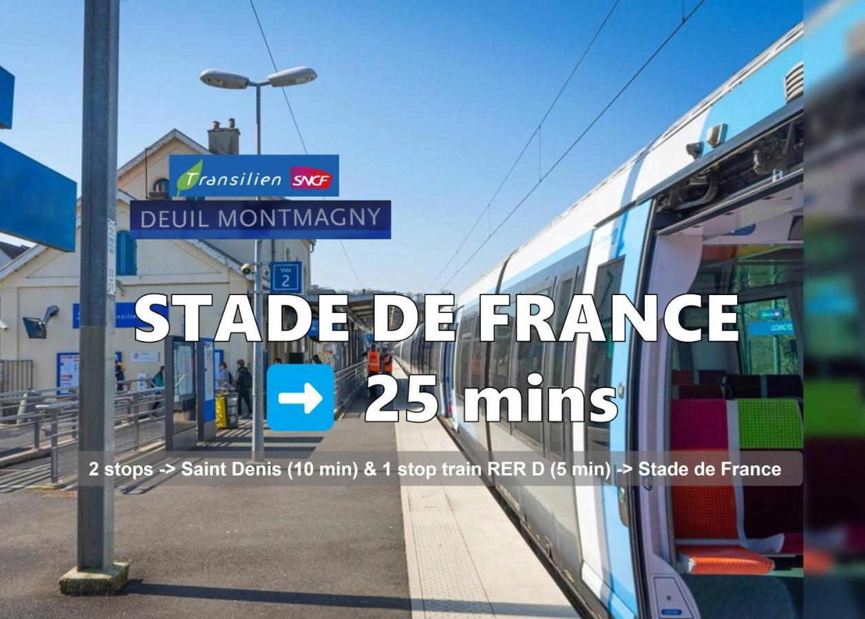 Room & Parking In Shared Appartment With Proprietor L 25 Mins From Paris Gare Du Nord, Cdg Airport & Stade De France Montmagny المظهر الخارجي الصورة